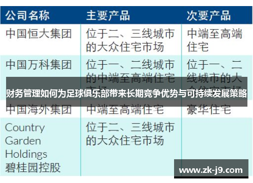 财务管理如何为足球俱乐部带来长期竞争优势与可持续发展策略 财务管理如何为足球俱乐部带来长期竞争优势与可持续发展策略